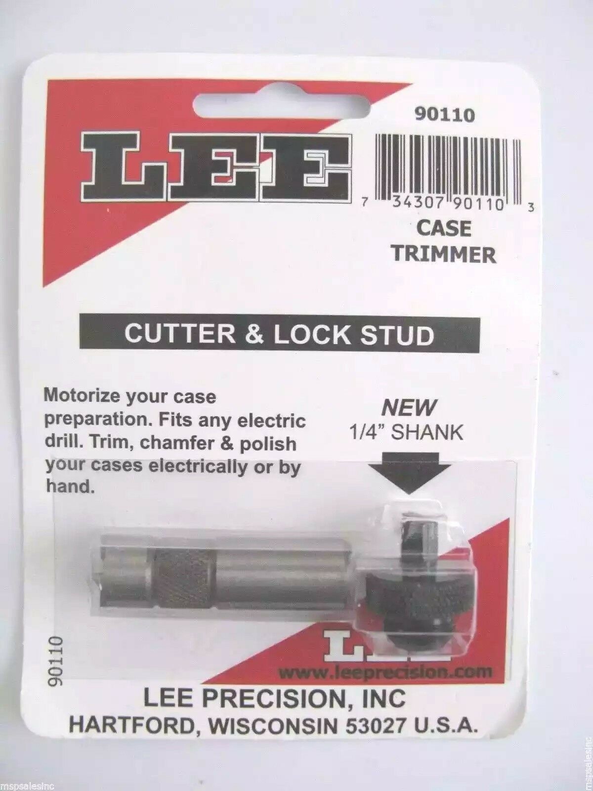 Lee 90110 Case Trimmer Cutter & Lock Stud